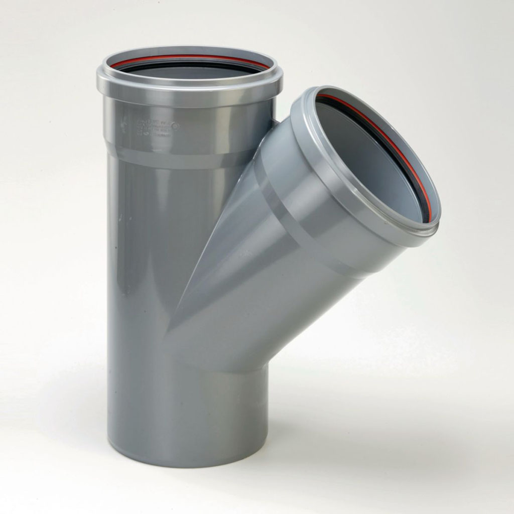 Y_Culotte PVC 45° Ø - GRIS CR4