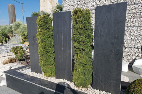 Palissade Ardoise MIRA clivé et 4 côtés sciés