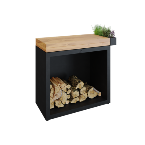 OFYR Butcher Block Storage 90 Black