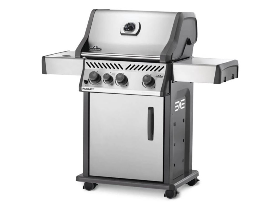 Barbecue NAPOLEON Gaz - Rogue Serie RXT - 3 brûleurs + 1 Sizzle Zone - coloris INOX